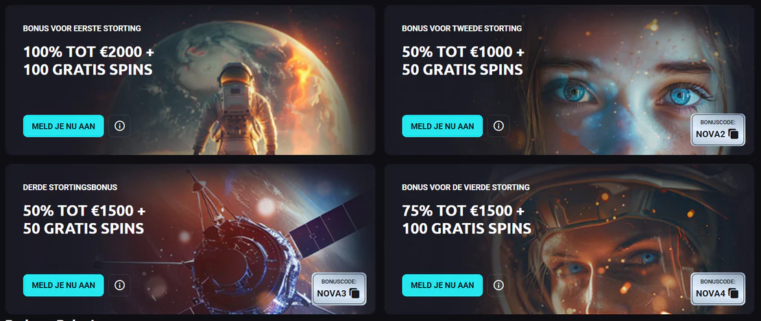 Lopende acties bij Nova Dreams